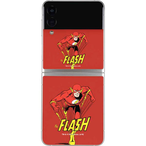 DC Comics The Flash Classic Action Pose Art Galaxy Z Flip4 5G Skin